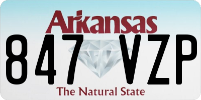 AR license plate 847VZP