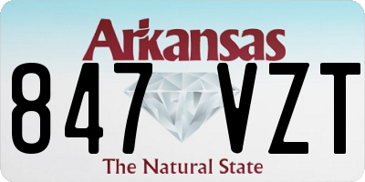AR license plate 847VZT