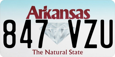 AR license plate 847VZU