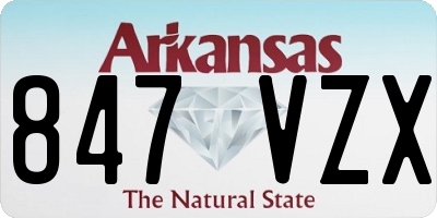 AR license plate 847VZX