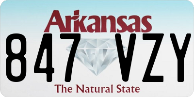 AR license plate 847VZY
