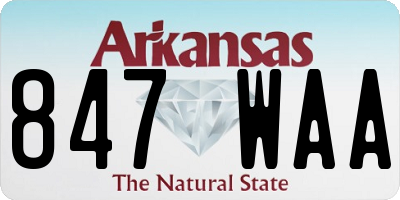 AR license plate 847WAA