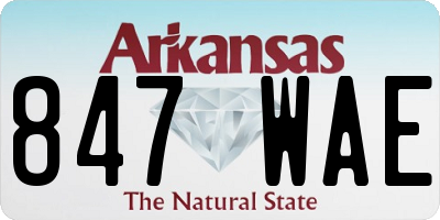 AR license plate 847WAE