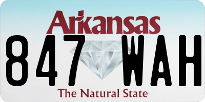 AR license plate 847WAH
