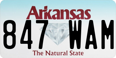 AR license plate 847WAM