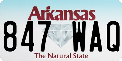AR license plate 847WAQ