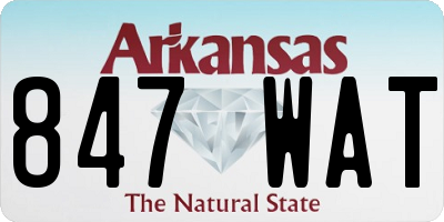 AR license plate 847WAT