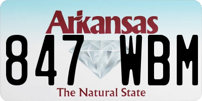 AR license plate 847WBM