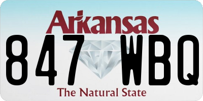 AR license plate 847WBQ