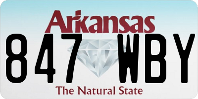 AR license plate 847WBY