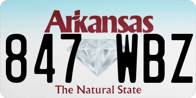 AR license plate 847WBZ