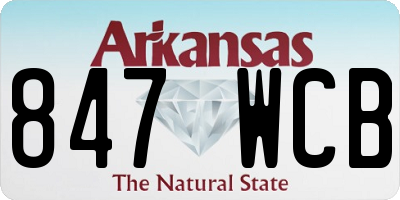 AR license plate 847WCB