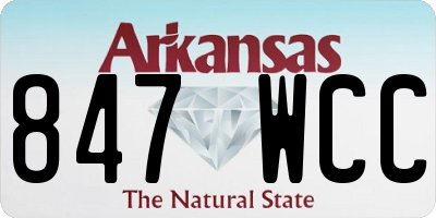 AR license plate 847WCC