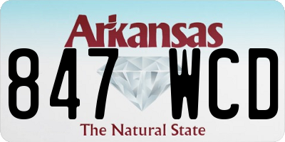 AR license plate 847WCD