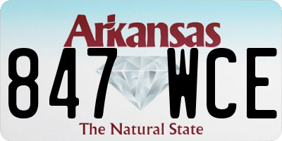 AR license plate 847WCE