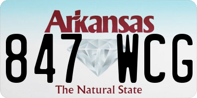 AR license plate 847WCG