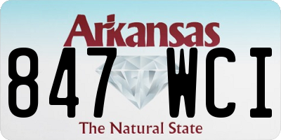 AR license plate 847WCI