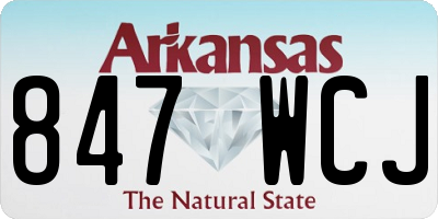 AR license plate 847WCJ