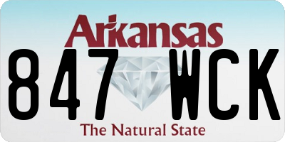 AR license plate 847WCK