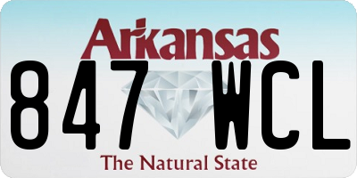 AR license plate 847WCL