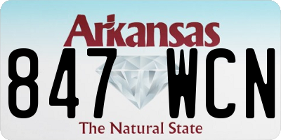 AR license plate 847WCN