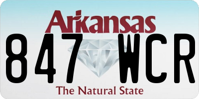 AR license plate 847WCR