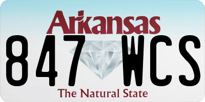 AR license plate 847WCS
