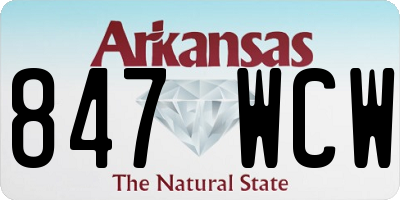 AR license plate 847WCW