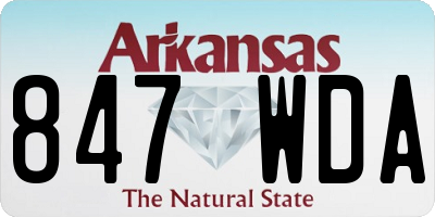 AR license plate 847WDA