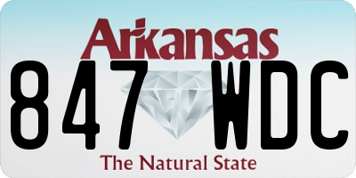 AR license plate 847WDC