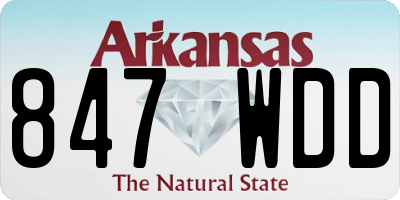 AR license plate 847WDD