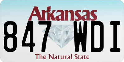 AR license plate 847WDI