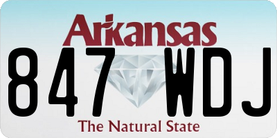 AR license plate 847WDJ
