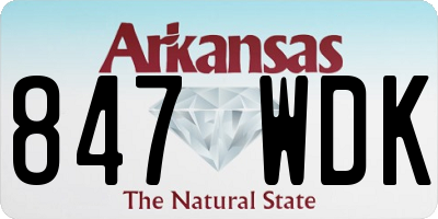 AR license plate 847WDK