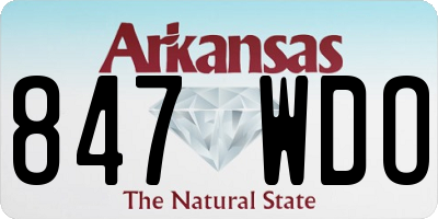 AR license plate 847WDO