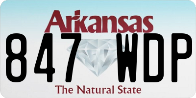 AR license plate 847WDP
