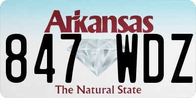 AR license plate 847WDZ