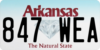 AR license plate 847WEA