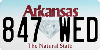 AR license plate 847WED