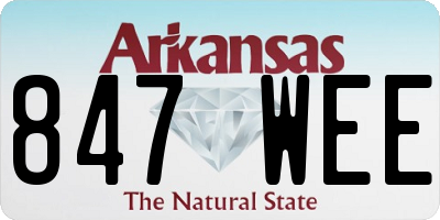 AR license plate 847WEE