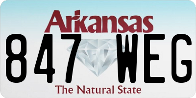 AR license plate 847WEG