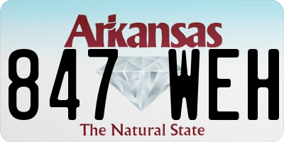 AR license plate 847WEH
