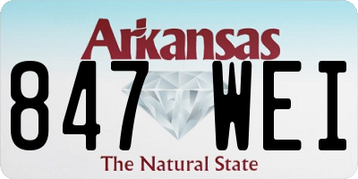 AR license plate 847WEI