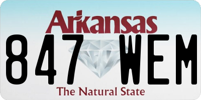 AR license plate 847WEM