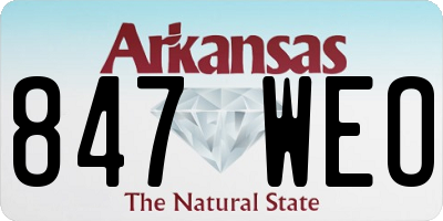AR license plate 847WEO