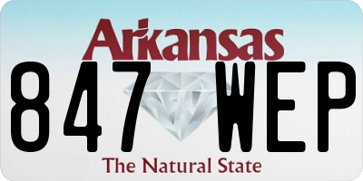 AR license plate 847WEP