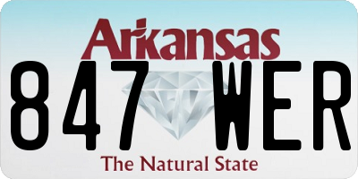 AR license plate 847WER