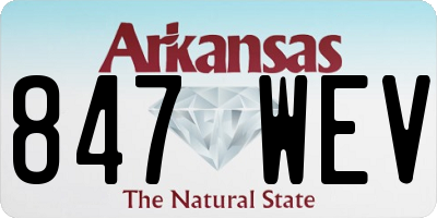 AR license plate 847WEV