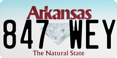 AR license plate 847WEY