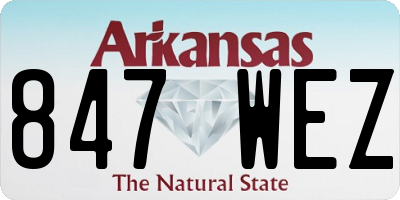 AR license plate 847WEZ